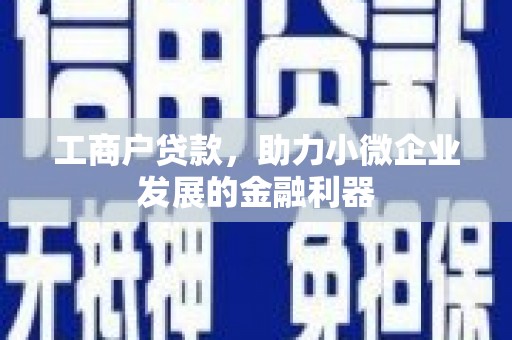 兰溪工商户贷款，助力小微企业发展的金融利器