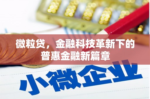兰溪微粒贷，金融科技革新下的普惠金融新篇章